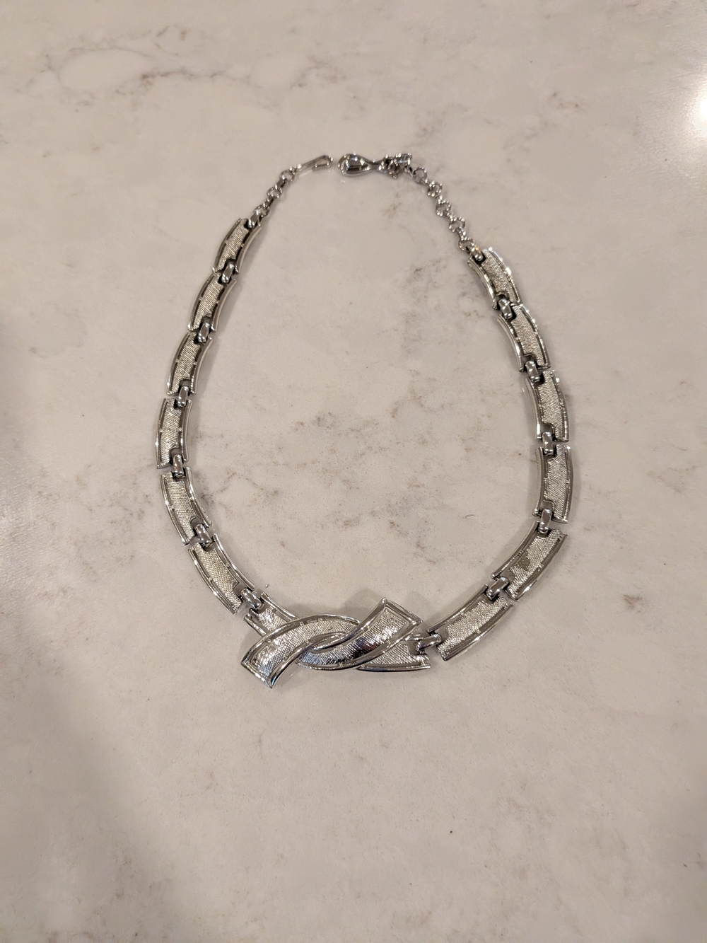 1950 s Coro Silver Toned Viny  Necklace - Women Jewelry
